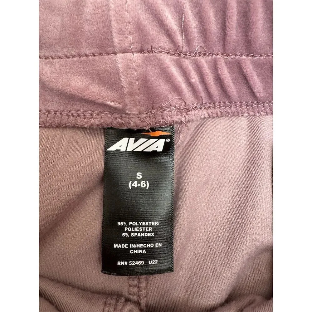 Avia Women's Flared Velour Pants Purple Size S Casual Wide-Leg​ - Picture 3 of 8